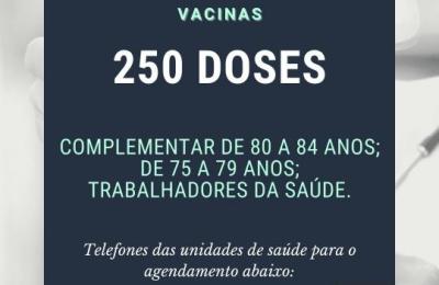 NOVAS DOSES DE VACINAS CONTRA A COVID-19.