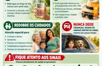 ONDA DE CALOR: CUIDE-SE!