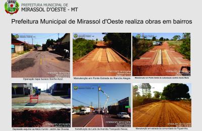 Prefeitura Municipal de Mirassol d'Oeste realizada obras nesta semana!