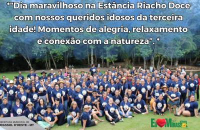 *&ldquo;Dia maravilhoso na Est&acirc;ncia Riacho Doce com nossos queridos idosos da terceira idade! Momentos de alegria, relaxamento e conex&atilde;o com a natureza&rdquo;. *