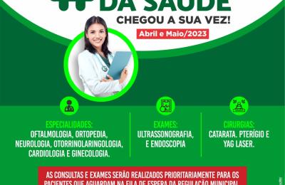 MIRASSOL D'OESTE REALIZAR&Aacute; O 3&deg; MUTIR&Atilde;O DA SA&Uacute;DE COM DIVERSAS ESPECIALIDADES M&Eacute;DICAS, EXAMES E CIRURGIAS.