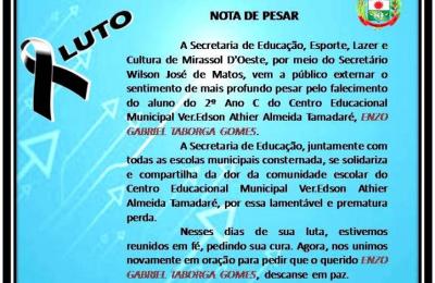 NOTA DE PESAR