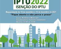 ISEN&Ccedil;&Atilde;O DO IPTU 2022