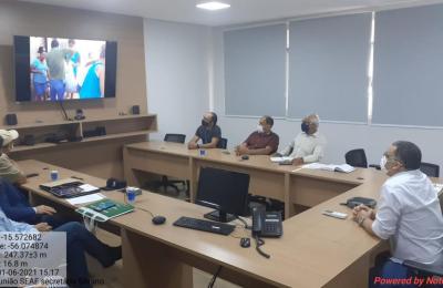 O Prefeito de Mirassol D&rsquo;Oeste-MT Hector Alvares Bezerra juntamente com o Secret&aacute;rio Municipal de Desenvolvimento Sustent&aacute;vel Odacir Trindade dos Santos, visitaram o Gabinete do Deputado Estadual Dr. Gimenez, SINFRA e Secretaria de Estado de Agricultu
