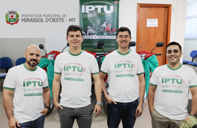 PREFEITURA LAN&Ccedil;A UNIFORME DA CAMPANHA IPTU EM DIA E PR&Ecirc;MIADO!