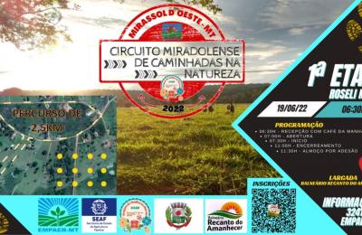 CIRCUITO MIRADOLENSE DE CAMINHADAS NA NATUREZA!