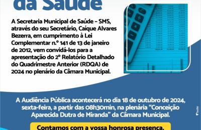 AUDI&Ecirc;NCIA P&Uacute;BLICA DA SA&Uacute;DE