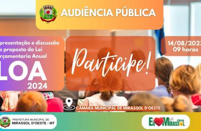EDITAL DE AUDI&Ecirc;NCIA P&Uacute;BLICA N. 040/2023