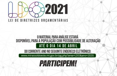 AUDI&Ecirc;NCIA P&Uacute;BLICA VIRTUAL PARA ELABORA&Ccedil;&Atilde;O DA LEI DE DIRETRIZES OR&Ccedil;AMENT&Aacute;RIAS - LDO 2021