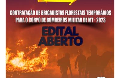 CONTRATA&Ccedil;&Atilde;O TEMPOR&Aacute;RIA DE BRIGADISTAS PARA O CORPO DE BOMBEIRO MILITAR DE MT 2023.
