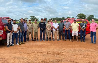Prefeitura de Mirassol d&rsquo;Oeste recebe comitiva do Corpo de Bombeiros de Mato Grosso para discutir instala&ccedil;&atilde;o de unidade no munic&iacute;pio.