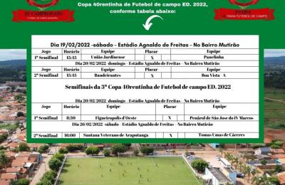 33&deg; CAMPEONATO DE FUTEBOL DE CAMPO MIRASSOL D'OESTE