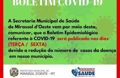 COMUNICADO BOLETIM COVID-19!