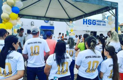HOSPITAL SAMUEL GREVE COMEMORA 10 ANOS DE FUNDA&Ccedil;&Atilde;O.