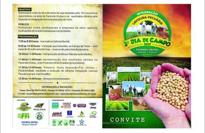VEM A&Iacute; O 3&ordm; DIA DE CAMPO NA FAZENDA URUTAU