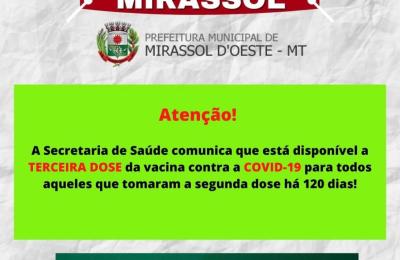 Aten&ccedil;&atilde;o, TERCEIRA DOSE!!!