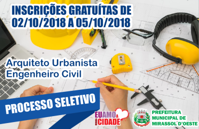 Prefeitura anuncia que todas as inscri&ccedil;&otilde;es foram homologadas para sele&ccedil;&atilde;o de arquiteto e engenheiro civil