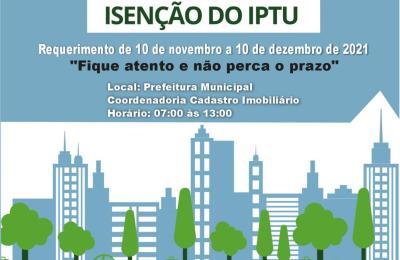 ISEN&Ccedil;&Atilde;O DO IPTU 2022