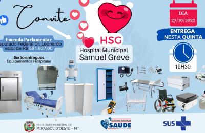 ENTREGA DE EQUIPAMENTOS HOSPITALAR!