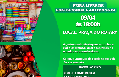 FEIRA LIVRE DE GASTRONOMIA E ARTESANATO