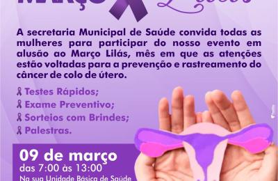 CAMPANHA MAR&Ccedil;O LIL&Aacute;S: UNIDADES B&Aacute;SICAS DE SA&Uacute;DE PROMOVEM A&Ccedil;&Otilde;ES NESTE DIA 09.