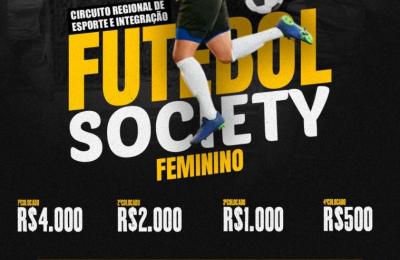 Circuito Regional de Esporte e integra&ccedil;&atilde;o Futebol Society Feminino