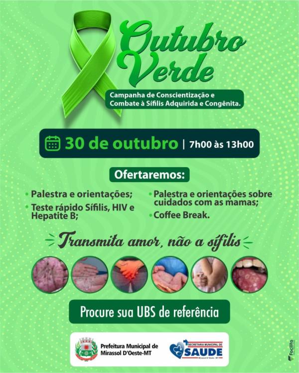 OUTUBRO VERDE &mdash; CONSCIENTIZA&Ccedil;&Atilde;O E COMBATE &Agrave; S&Iacute;FILIS-2026