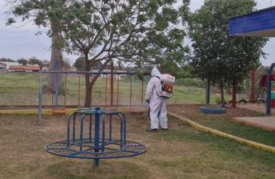 SANITAZA&Ccedil;&Atilde;O nos locais p&uacute;blicos de Mirassol d'Oeste