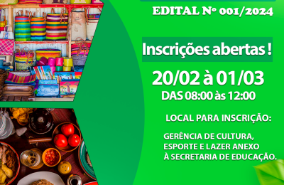 CHAMAMENTO FEIRA LIVRE - EDITAL N&ordm; 001/2024